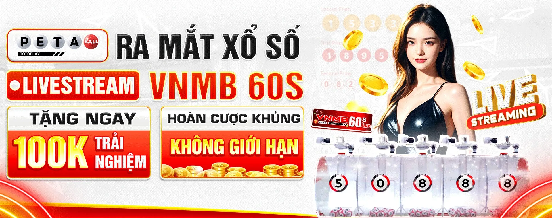 Vuabet88 ra mắt xổ số Livétream vnmb 60s